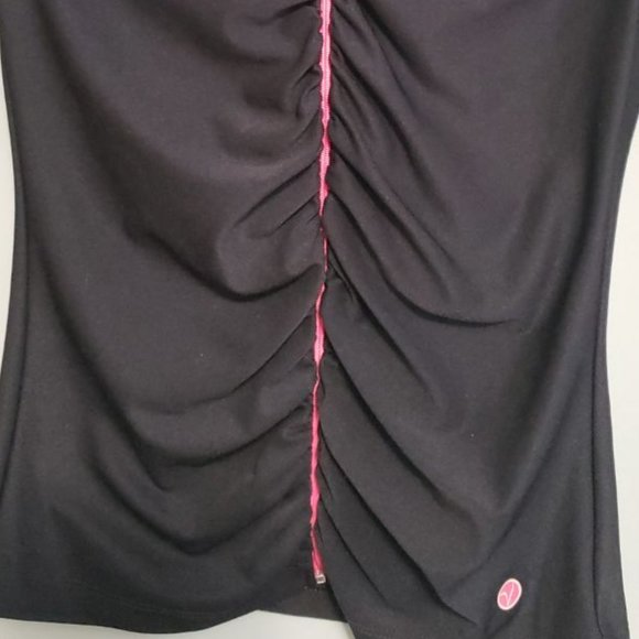VOGO Athletica Black and Pink Athletic Jacket with Hood - Picture 4 of 5